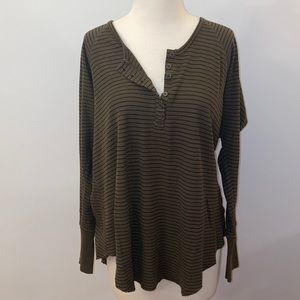 Truly Madly Deeply waffle henley long-sleeve